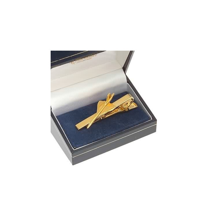 Pince cravate Concorde doré or fin