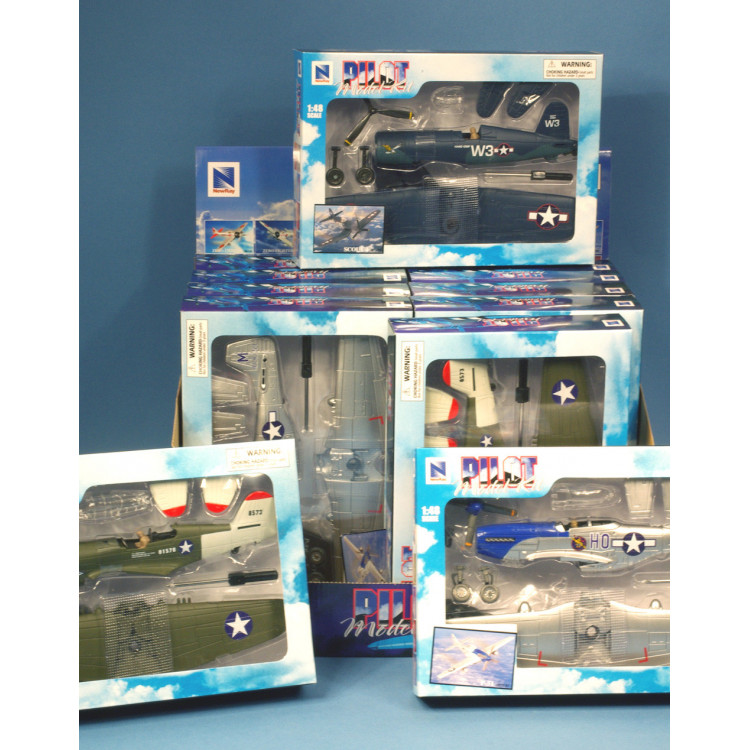 WWII Fighters Chasseurs hélice Kits (display 12pcs)