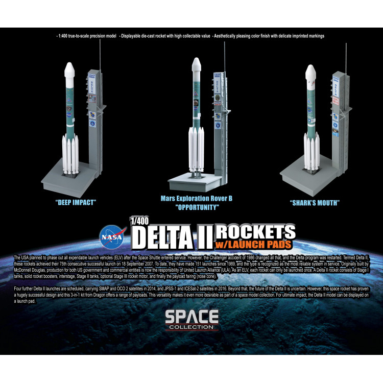 3 x Delta II Rockets avec Rampe de lancement