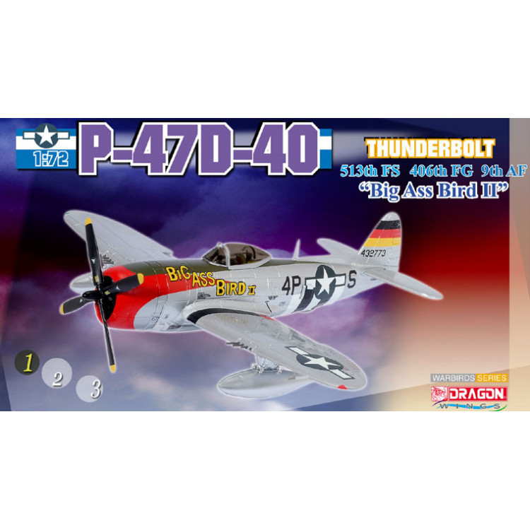 P-47D Thunderbolt ‘Big Ass Bird II”, Howard M. Park 513th FS/406th FG, 9th AF 1944-45