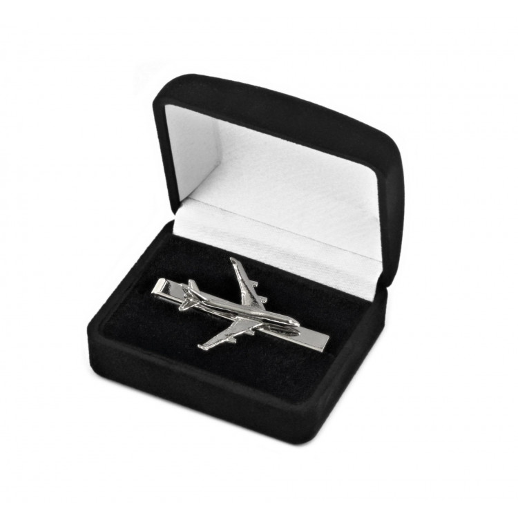 Pince Cravate Argenté Boeing 747-400