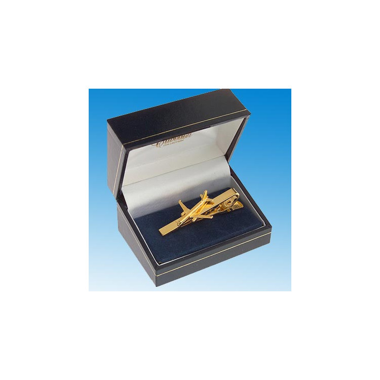 Pince Cravate doré Airbus A320 dorée or fin
