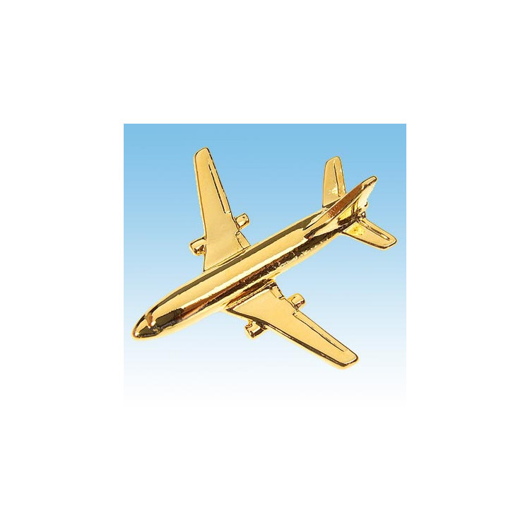Pin’s Boeing 737  doré or fin