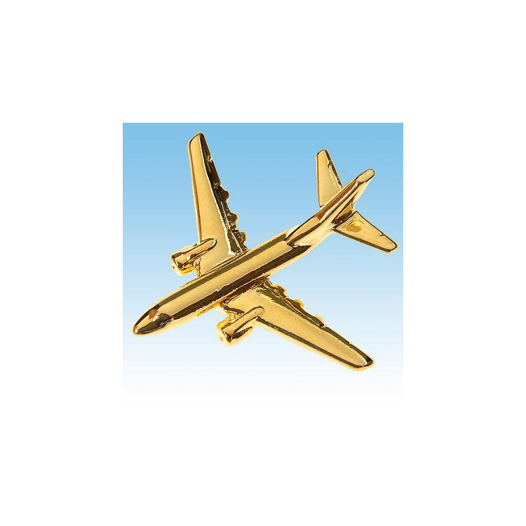 Pin’s Boeing 737-700  doré or fin Port offert en France
