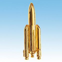 Pin’s ARIANE V doré or fin