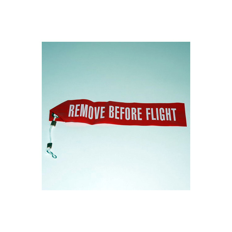 Attache remove before flight - plastic 30x7.5cm