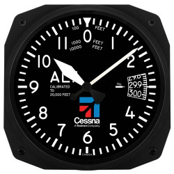 Horloge Murale Altimètre Cessna 25X25CM Port offert en France métropolitaine