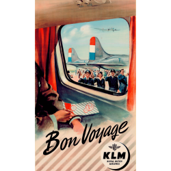 Affiche KLM Bon Voyage, 1951