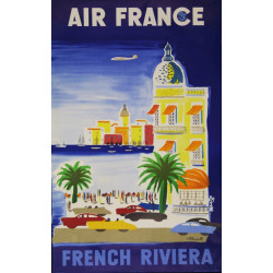 Afffiche Air France French Riviera, B.Villemot