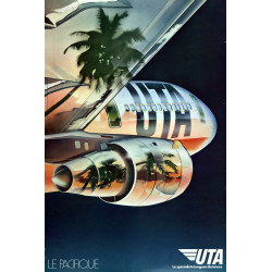 Affiche UTA “Le Pacifique”, Creation Publicis 80, airshops.fr